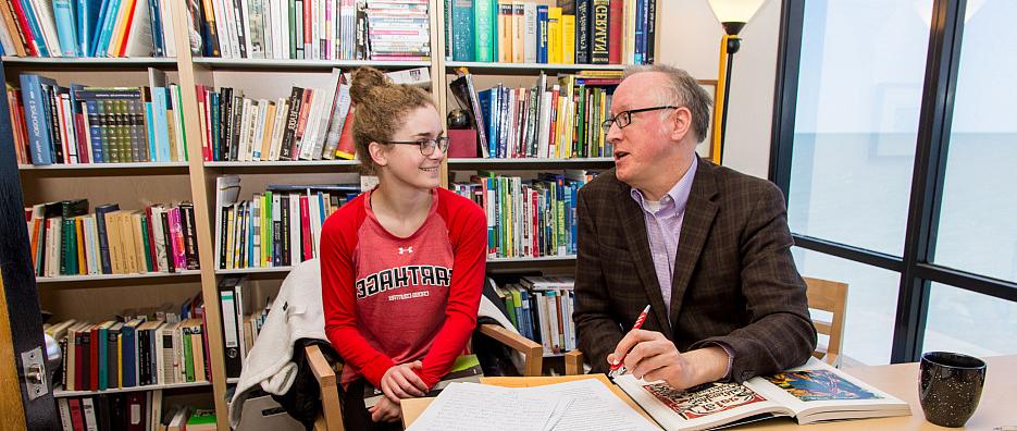 Student with professor